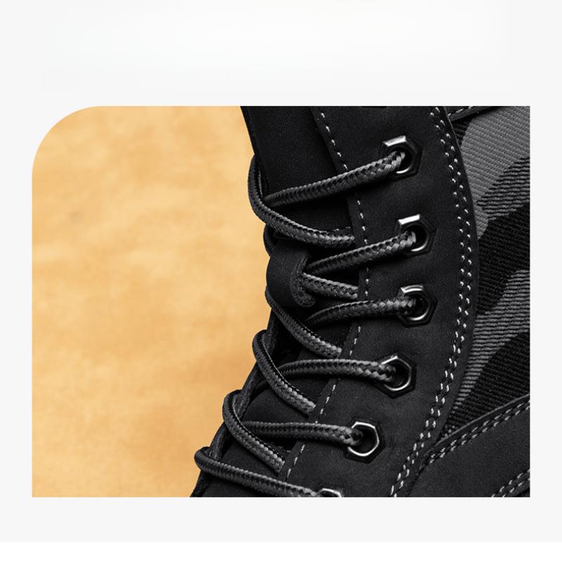 Retro pánské kotníkové boty Vodotěsné ležérní kožené boty Boty s vysokým svrškem pro muže Protiskluzové pracovní boty