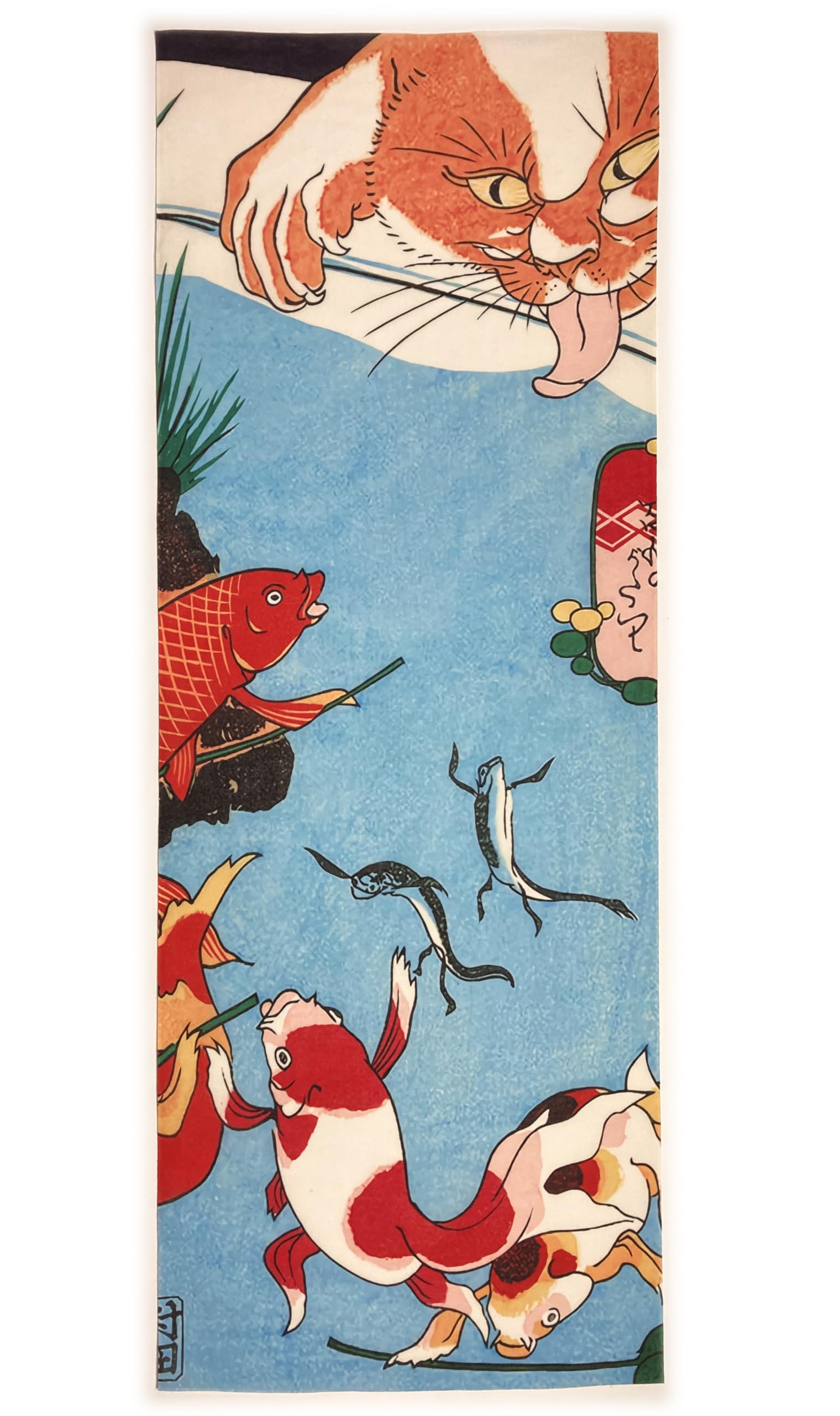 

Tenugui by Utagawa Goldfish Part Cat Ukiyo-e (hand towel) Kuniyoshi, Collection, 1,