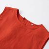 Women's O Neck Sleeveless A-Line Midi Dresses Loose Fit Casual Summer Long Dresses