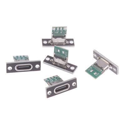 5 ks USB 3.1 Typ C Zásuvka s upevňovací deskou na šrouby Typ-C USB Jack 3.1 Typ-C 2pinový 4pinový Samice Konektor Jack Nabíjecí port