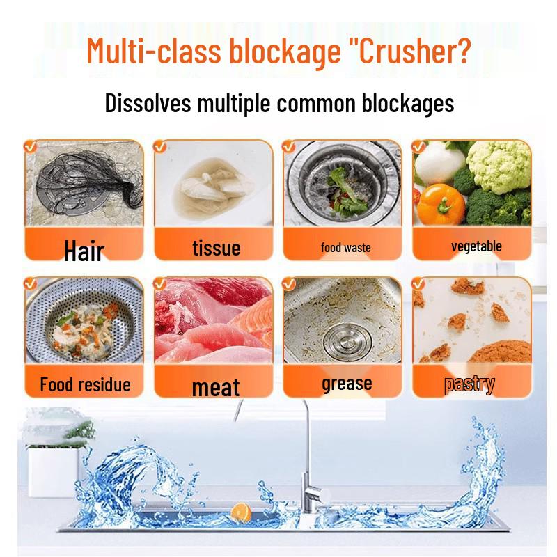 Pipe Cleaning Foam Powder: Unclogs Toilets & Dissolves Grease Quickly in Kitchen Drains