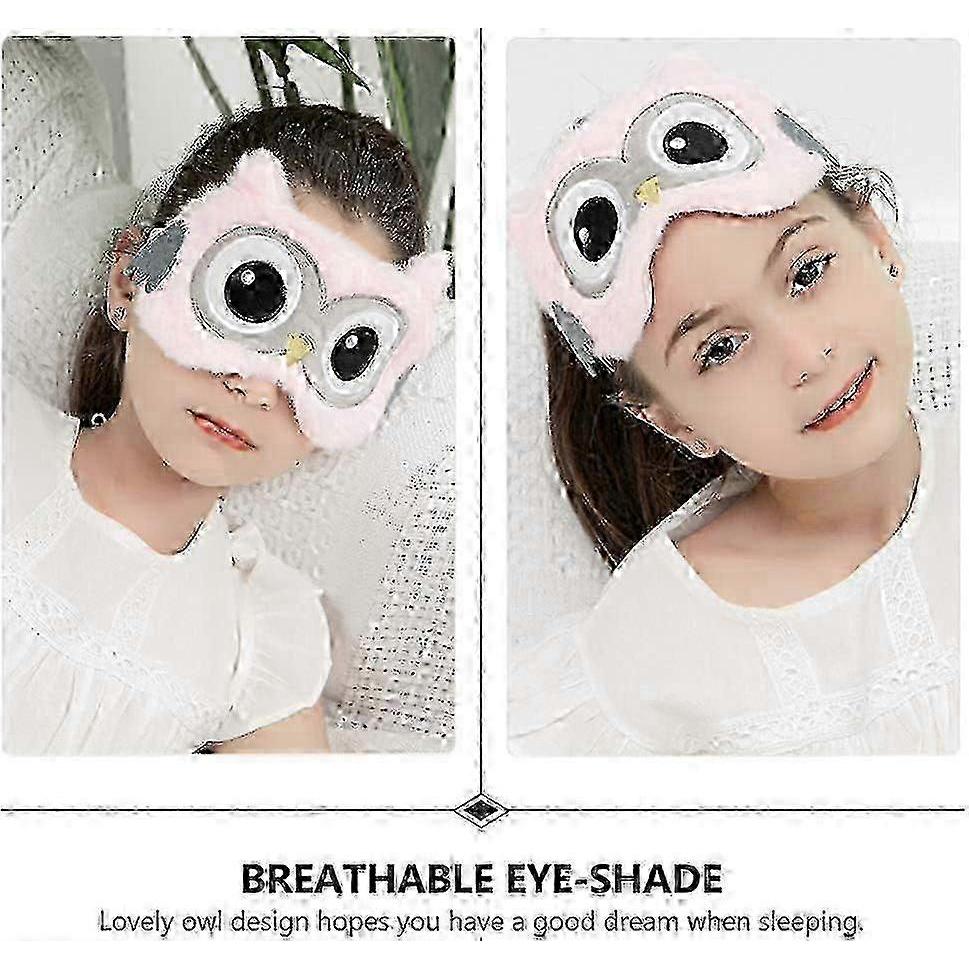 2025 Cute Novelty Cartoon Animal Owl Sleeping Plush Eye Cover for Night Sleep