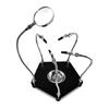 PCB Circuit Board Stand Flexible Arm Heavy Duty Base with 3X LED Magnifying Lamp
