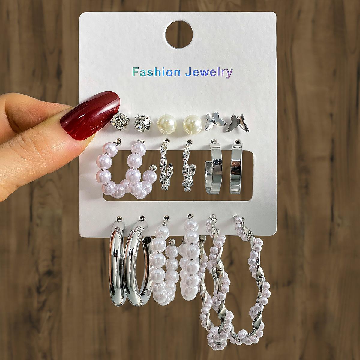 

6Pairs Korean Fashion Gold Color Metal Twist Hoop Earrings Set for Women Jewelry Simple Circle Geometric Drop Dangle Earrings