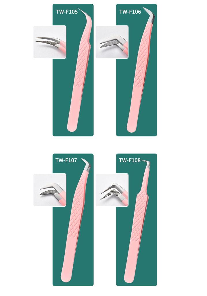 Gold Feather Stainless Steel Precision Eyelash Tweezers - High Precision for Grafting and Separating Eyelashes
