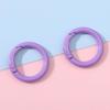25mm Japanese & Korean Colored Alloy Keychain: Round Spray Paint Metal Ring for DIY Jewelry & Phone Accessories