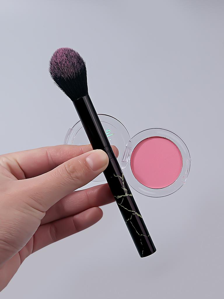 1PC Beginner Makeup Brush, Flame High-gloss Brush, Blush Brush, Soft Bristles, Facial Makeup Tool, Travel Portable Version