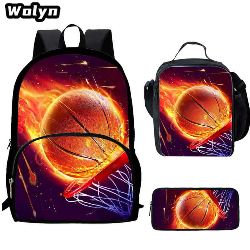 Basketball Basketball School Bag High Definition Printing Multifunctional Cross-Border Backpack