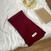 Angola Red Knitted Scarf - Winter Protection, Korean Style, Christmas Shawl for Men & Women