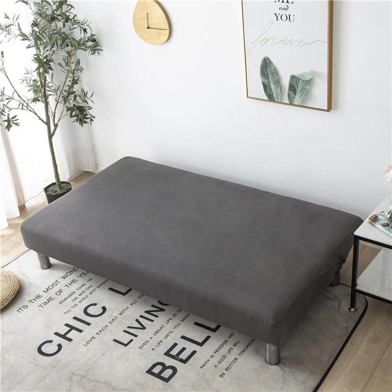 Solid Color Sofa Bed Cover All-inclusive Folding Sofa Covers for Living Roon Tight Wrap Couch Cover Without Armrest Funda Sofa