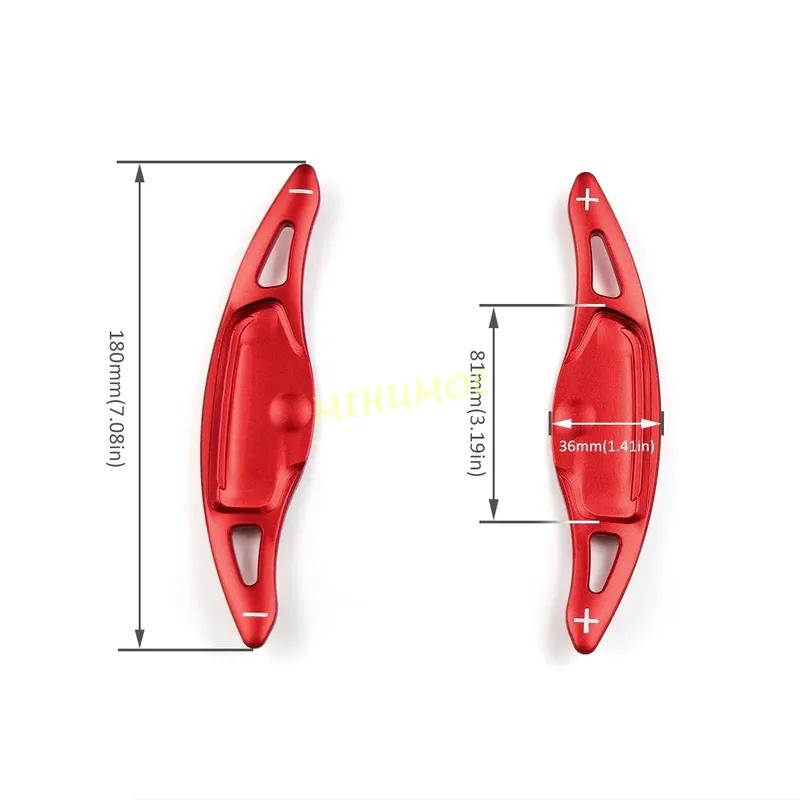 For 2018- Kia Stinger (CK) Red Aluminum Alloy Car Shift Paddle Steering Wheel Paddles Extension Interior Trims
