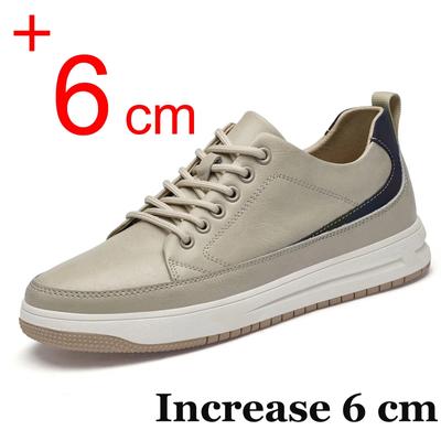 2024 Herren Sneaker Erhöhungsschuhe Versteckte Einlegesohle Weiches Leder Erhöhungsschuhe für Herren Erhöhen 6CM Lässige Schuhe mit Höhenabsatz Mann