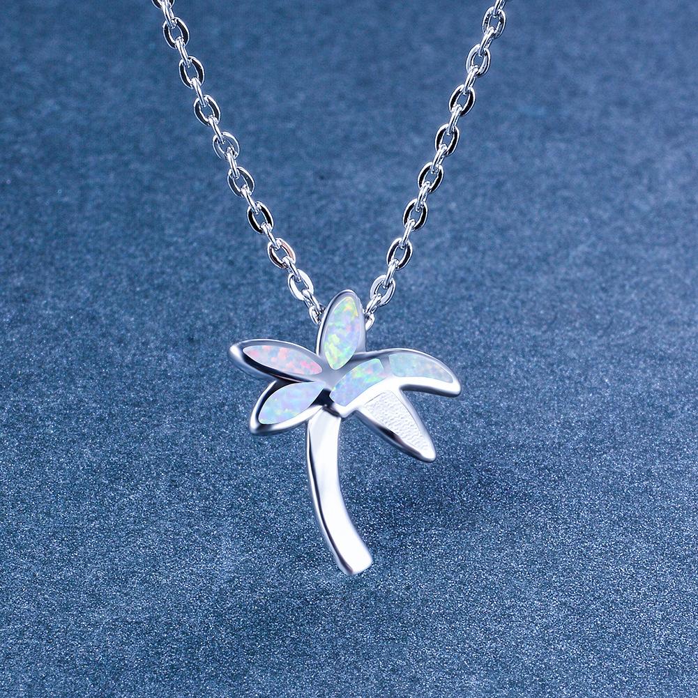European and American Coconut Tree Pentagram Pendant Necklace with Versatile Temperament and High End Feel