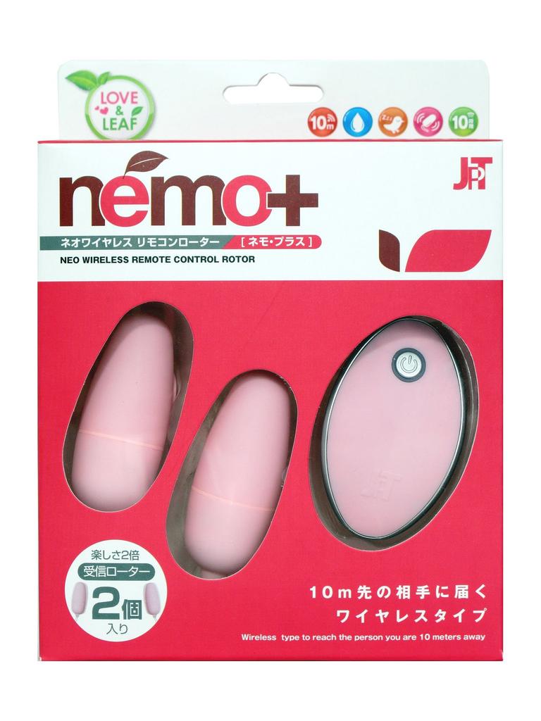 JAPANTOYZ ~Love&Leaf~ nemo Plus Neo Wireless Remote Control Vibrator (2 Vibrators Version) Pink