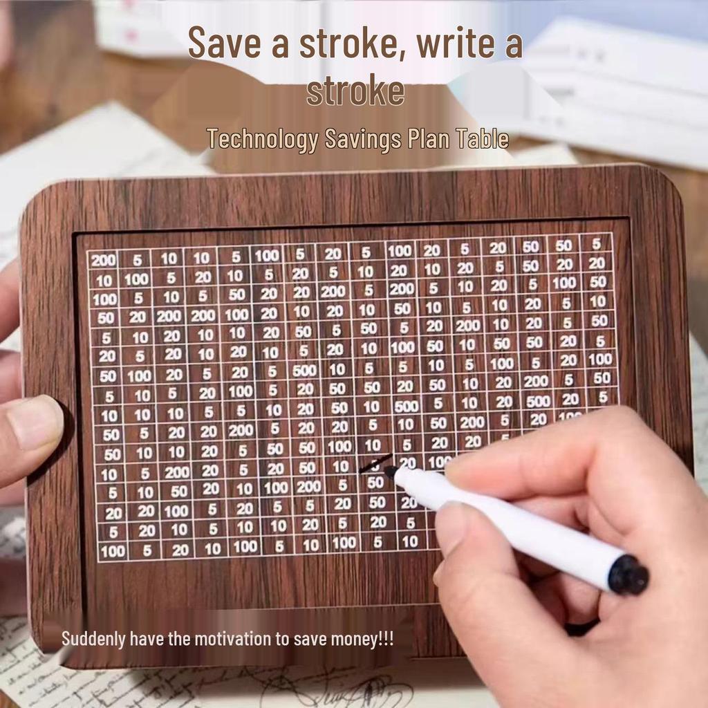 Decorative Wooden Piggy Bank: Stores Banknotes & Coins, Ideal for Digital Savings Plan