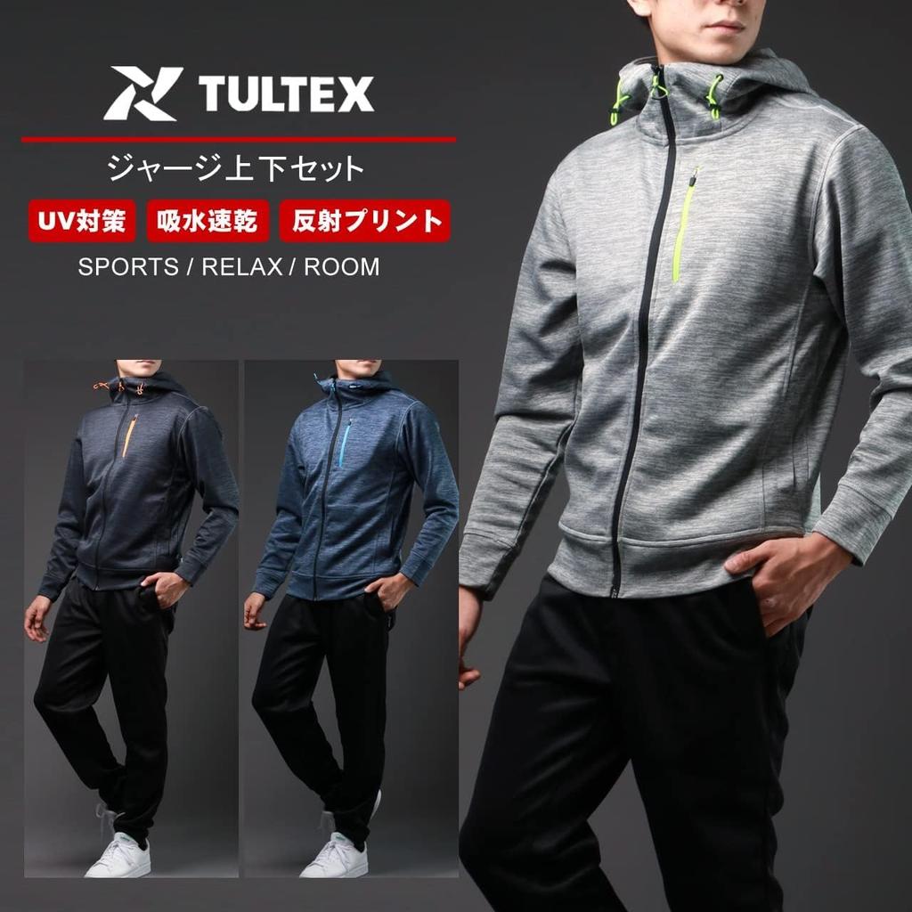 Running Wear Top and Bottom Sweat Quick Special Order [Tartex] Men's Jersey, Set, Absorbent, Drying, (4L, Charcoal)
