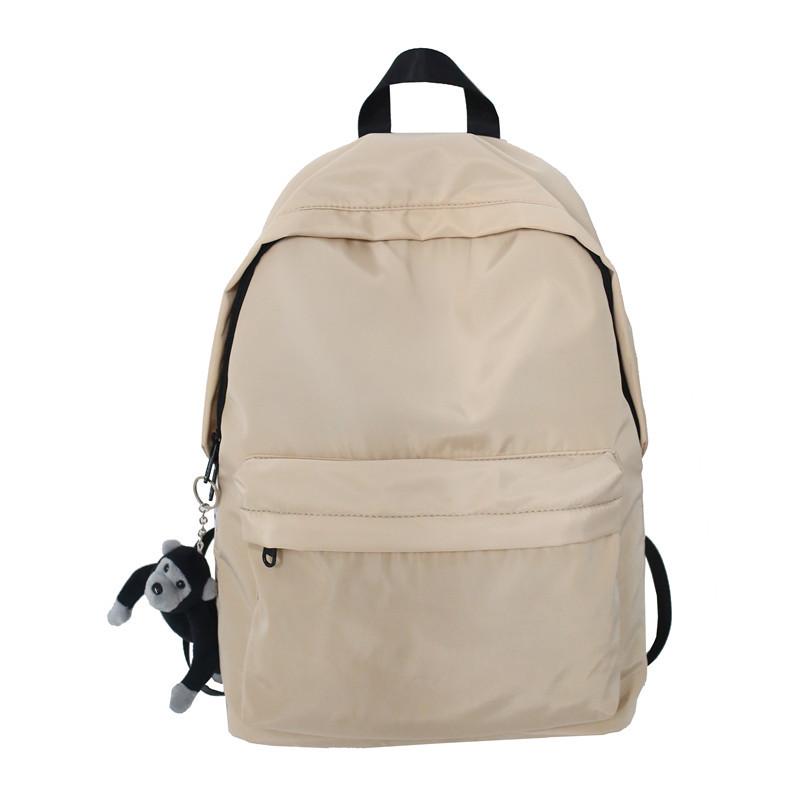 Schoolbag Korean ins wind large capacity Korean version simple versatile unprinted schoolbag college student Japanese Harajuku backpack backpack