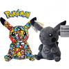 Pokemon Dark Lightning Graffiti Pikachu Pichu Cute Cartoon Anime Figure Stuffed Plush Dolls Toys Girl Kids Birthday Xmas Gifts