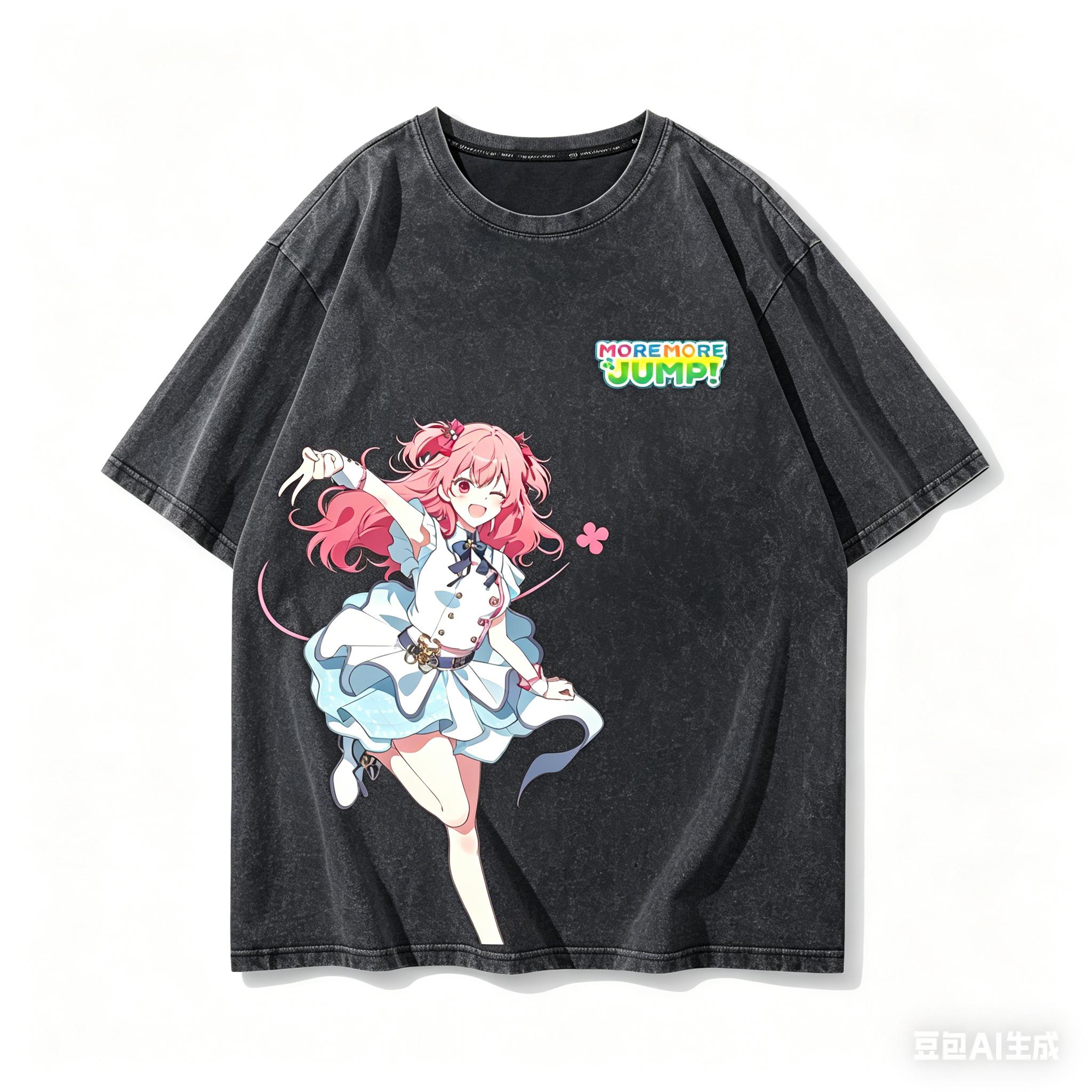 

lucky star Washed Tshirt personality Clothes NewModel Anime Tshirt Year round clothing Streetwear Plus Size Unisex Couples S
