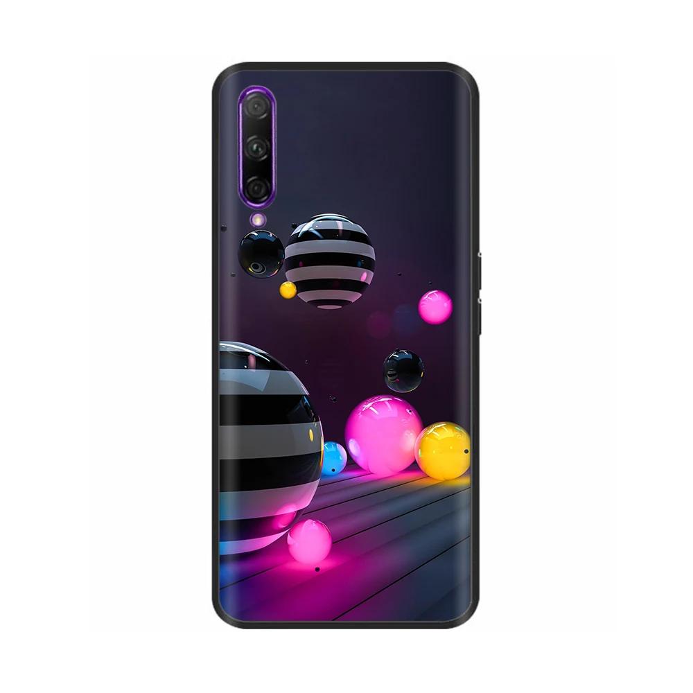 Black Silicone Case For Huawei P Smart Pro Case Cute Soft Cover for Huawei P Smart Pro Fundas PSmart Pro Protective Shell Capas