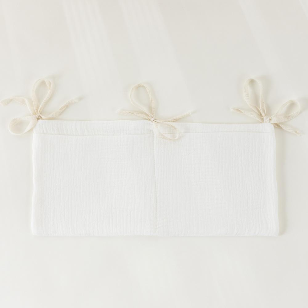 

Baby Bed/Crib/Pushchair Storage Pocket - 2-Compartment Diaper & Wipe Holder with Organizer, Decorative Hanging Bag