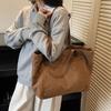 Canvas bag large bag shoulder bag trendy large capacity tote bag temperament underarm bag leisure bag