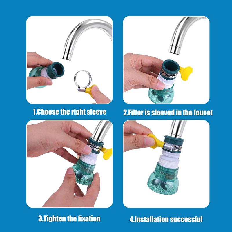 Universal 360 Rotation Faucet Bubbler Swivel Water Saving Economizer Head Shower Kitchen Faucet Nozzle Adapter Sink Accessories