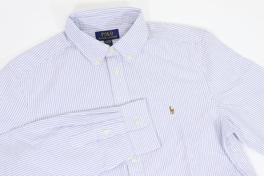 Polo Ralph Lauren Solid Oxford Long Sleeve Shirt with and Embroidered Size LTBLUEST Boys' Button-Down Details, XL, 0103693, [Used]