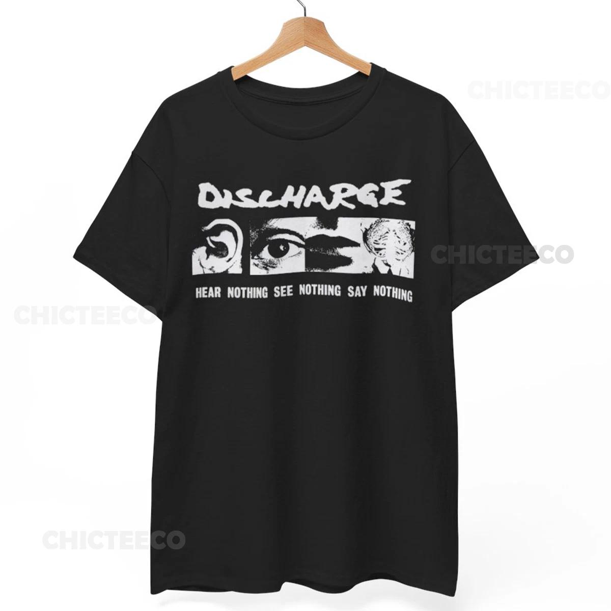 

Discharge Hear Nothing T-shirt Punk Crust d beat Metal Gothic, Unisex Tee 4XL