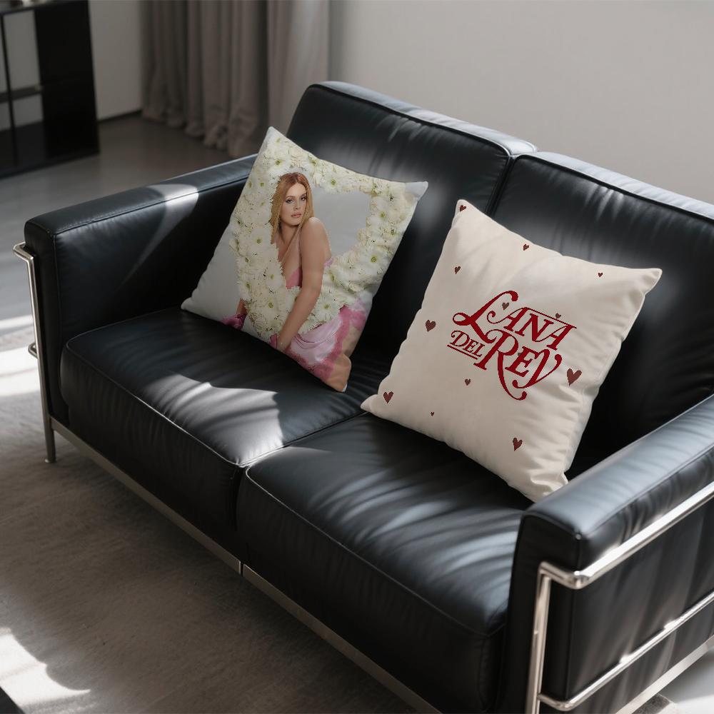 L-Lana Singer D-Del R-Rey cushion cover Square Sofa Cushion Cover Casual Skin-Friendly Comfortable Pillow Cover
