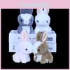 Cute Plush Bunny Keychain Pendant Fluffy White Rabbit Doll Backpack Decoration Gift For Girls