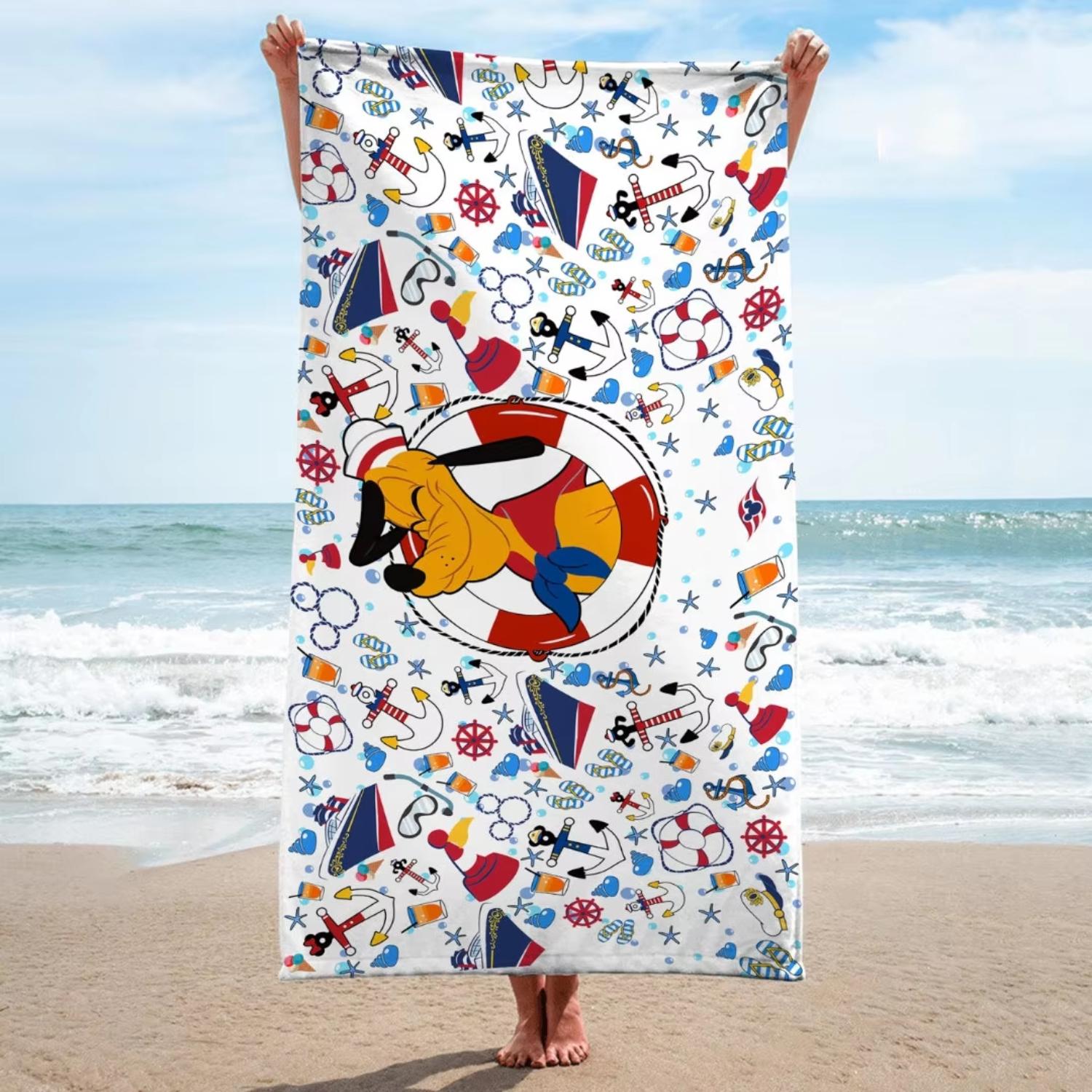 

Mickey & Friends Beach Towel - Soft Quick Dry Microfiber for Travel, Beach, Pool & Camping W30*H60(CM)