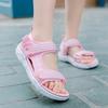 Girls Sandals Lightweight Simple Velcro Summer Pink Cute Girls Sandals Middle and Older Children Elementary School Casual Shoes