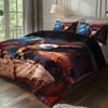 Adler Muster 3D Digitaldruck Quilt Set Dreiteiliges Bettwäscheset