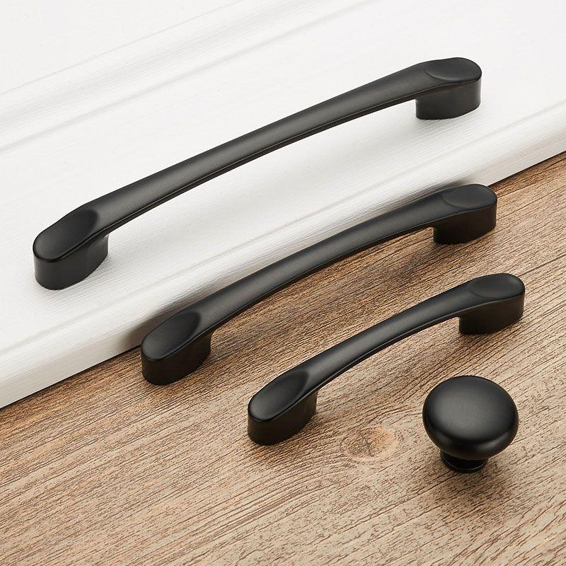High-quality Zinc Alloy Matte Black Nickel Kitchen Cabinet Handle For Versatile Use