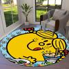 Mr. Men Little Miss Custom Name Round Area Rug,Carpet Rug for Living Room Bedroom Sofa Playroom Decor,Non-slip Floor Mat