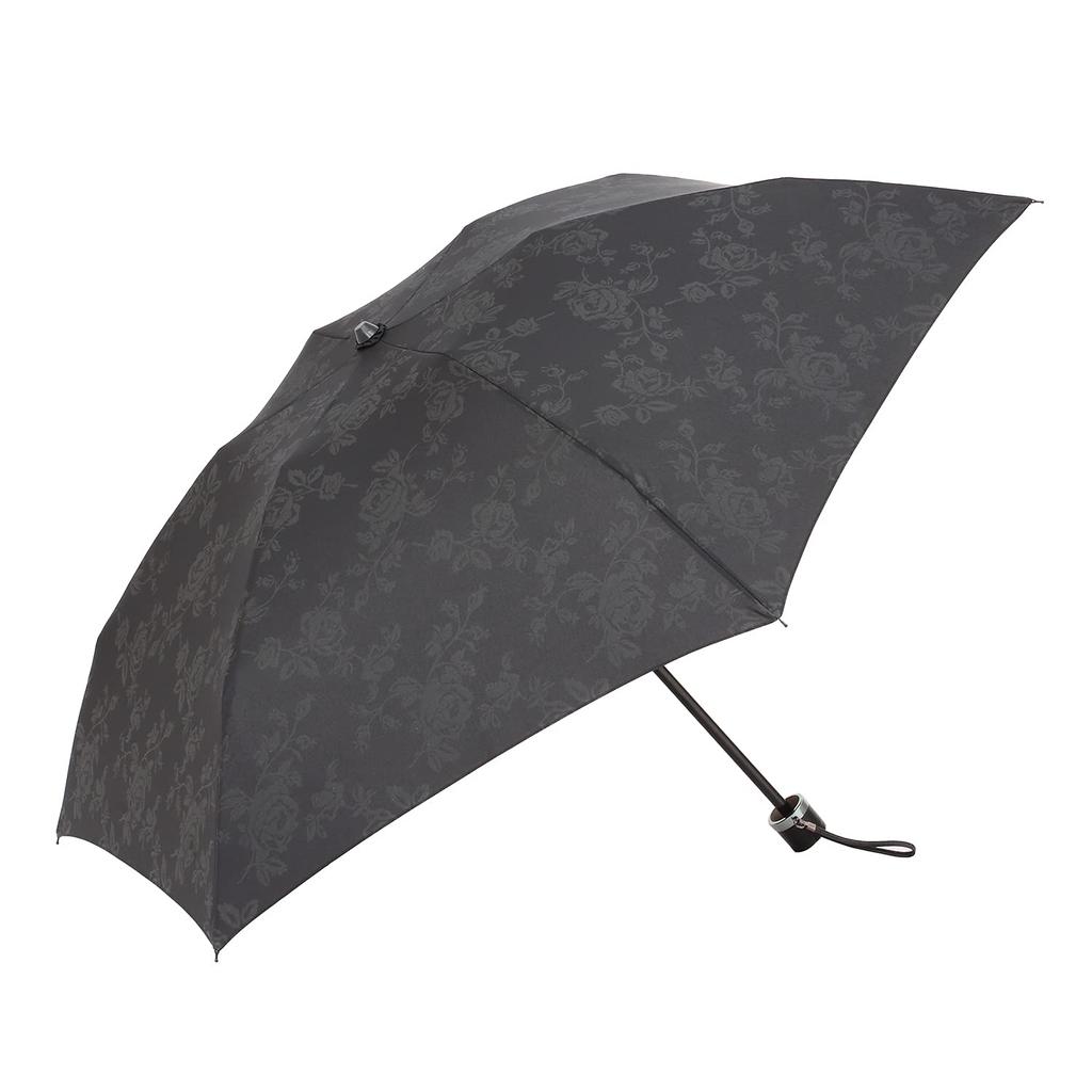 Formal Mini Umbrella for Sun and Floral Folding Parasol Rain, Print, Black, 50cm, Lightweight, [LIEBEN-0537]