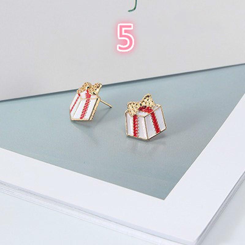 8 Styles of Stylish Women's Alloy Christmas Tree Earrings Christmas Gift Earrings.