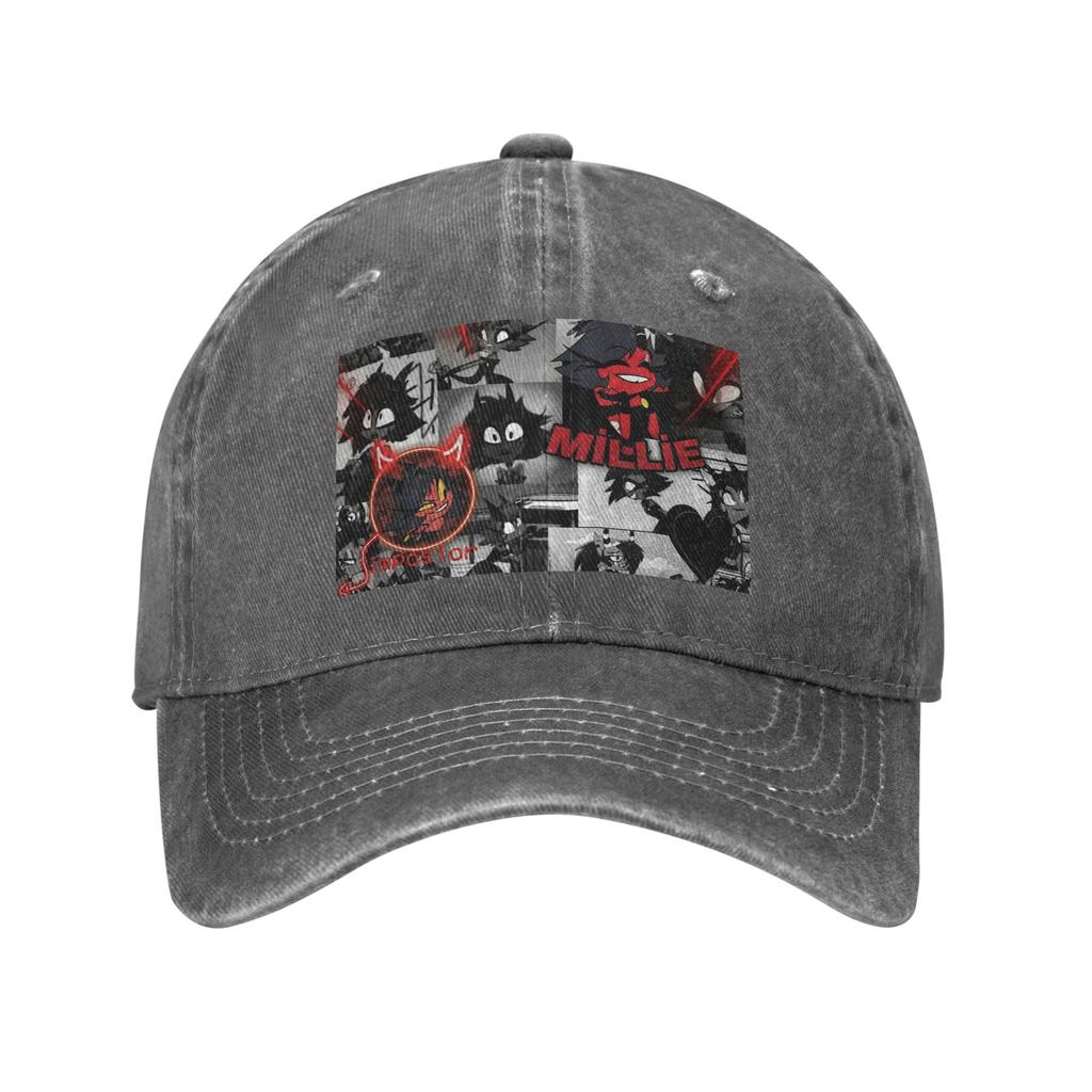 Anime Helluva Boss Millie Baseball Caps Fashion Washed Denim Hats Outdoor Adjustable Casquette Streetwear Baseball Cowboy Hat