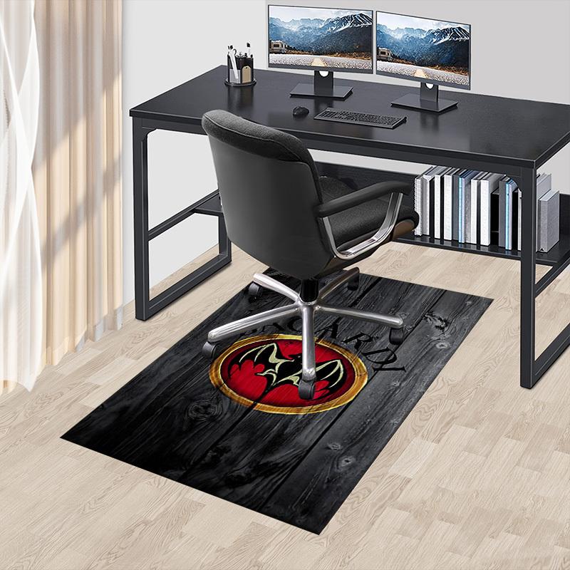 1pc Bacardi Bat Home Office, Durable Polyester Floor Mat with Easy, Office Decor, Urban Style, Nonslip Backing