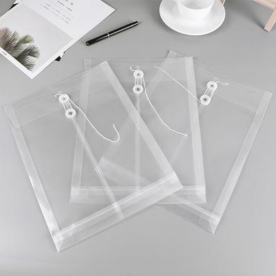 20 Stück A4 Klarsicht-Plastik-Aktenordner, Umschläge mit Kordelverschluss, Plastik-Dokumenten-Organizer-Taschen, zur Aufbewahrung von Dokumenten