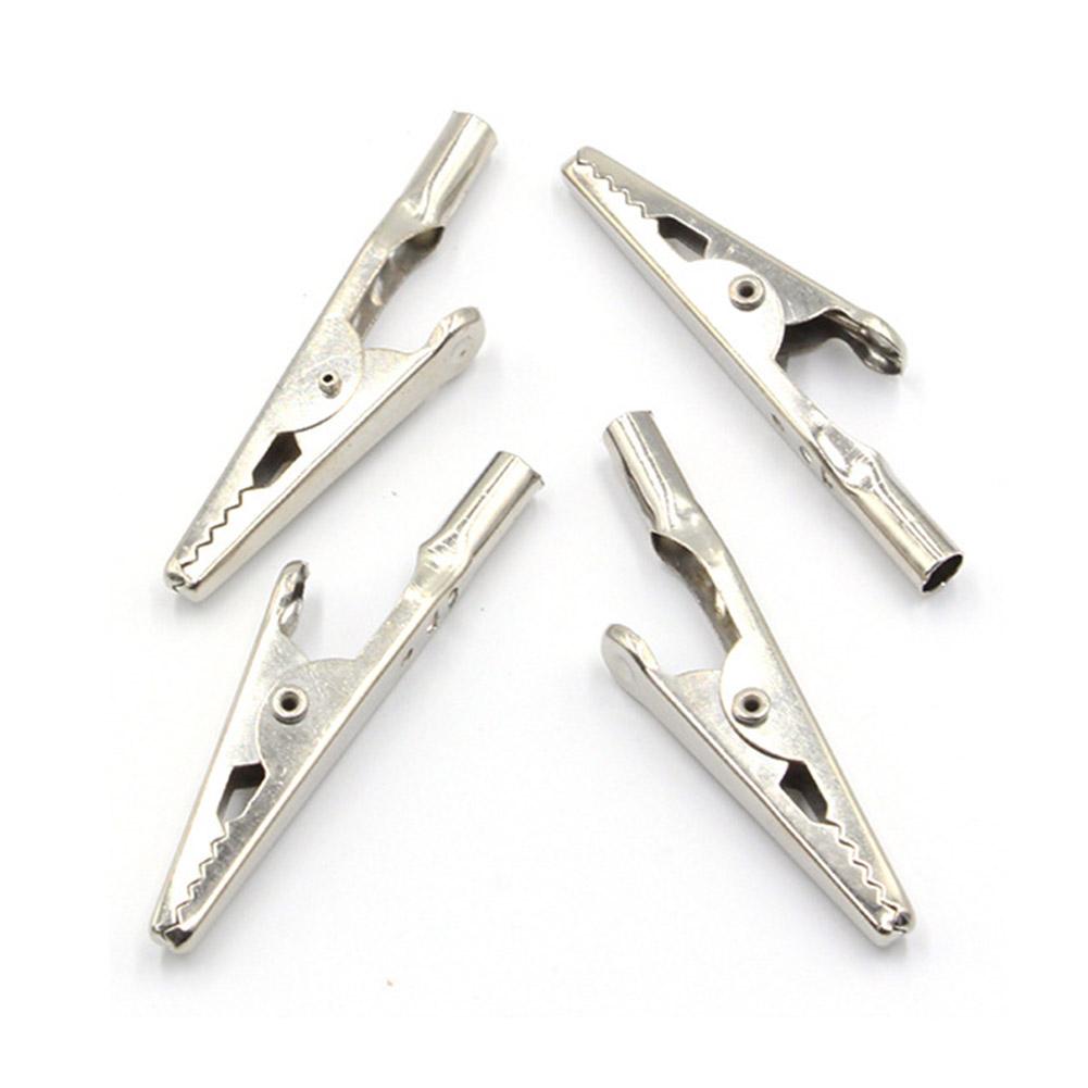 10/20/50Pcs 51mm Metal Alligator Clips Crocodile Electrical Test Cable Lead Probe Clip Battery Clamps 10A Silver Crocodile Clips