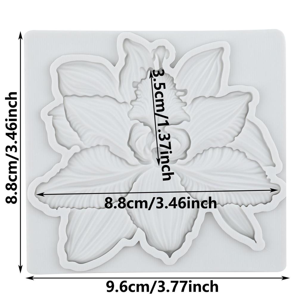 Flower Silicone Molds Orchid Daisy Rose Flower Fondant Mold Cake Decorating Tools Cupcake Topper Chocolate Candy Craft Gum Paste Polymer Clay
