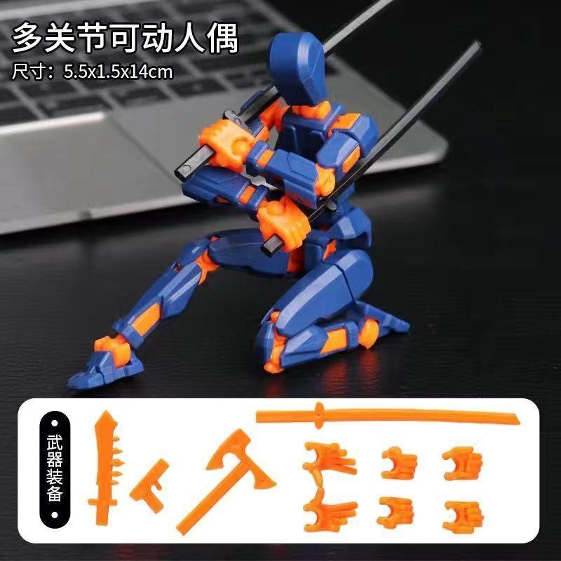 (Assembly Completed )13 Action Figure Titan Multi-Jointed Movable Shapeshift Robot T13 Action Lucky Robot Figures Toys Kids Gift