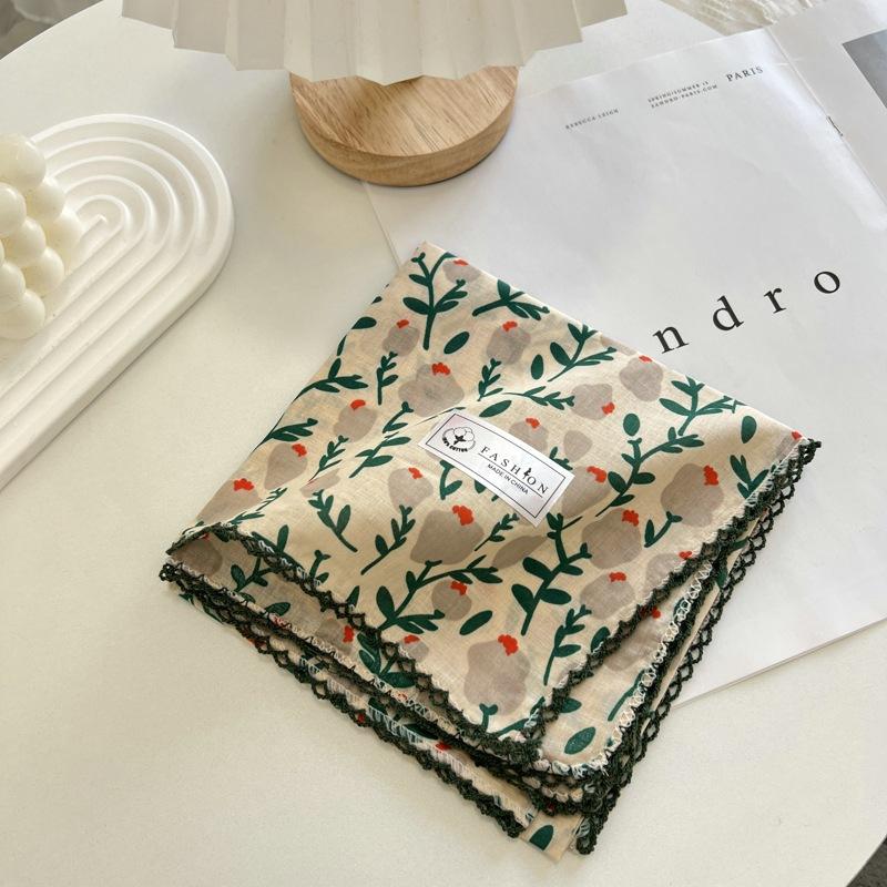 

Жіночі шарфи Бавовняна носова хустка Модна пов язка на голову Шарфи на шию 70 см 70CMX70CM темно-зелений колір