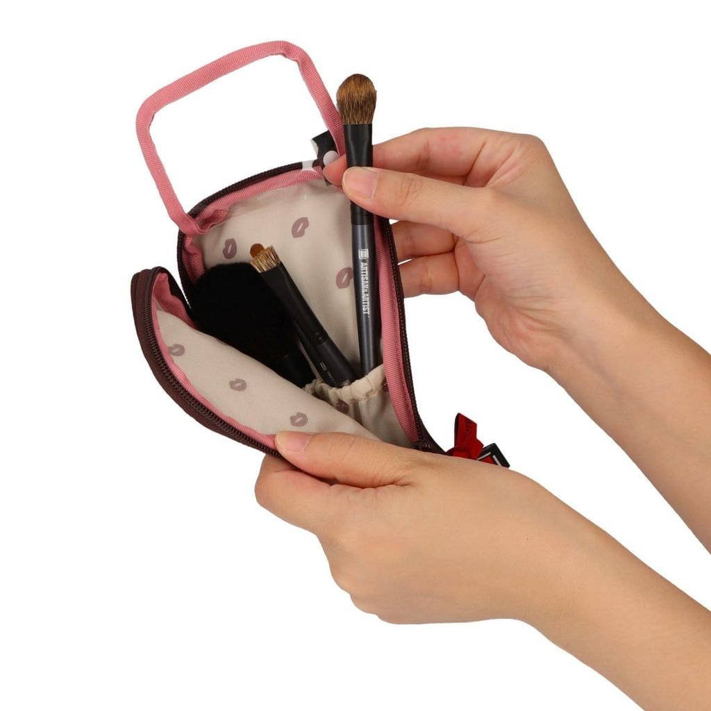 Short and Slim Makeup Brush Storage Case, Porti Lip 4WP-PU918, Artisan&artist