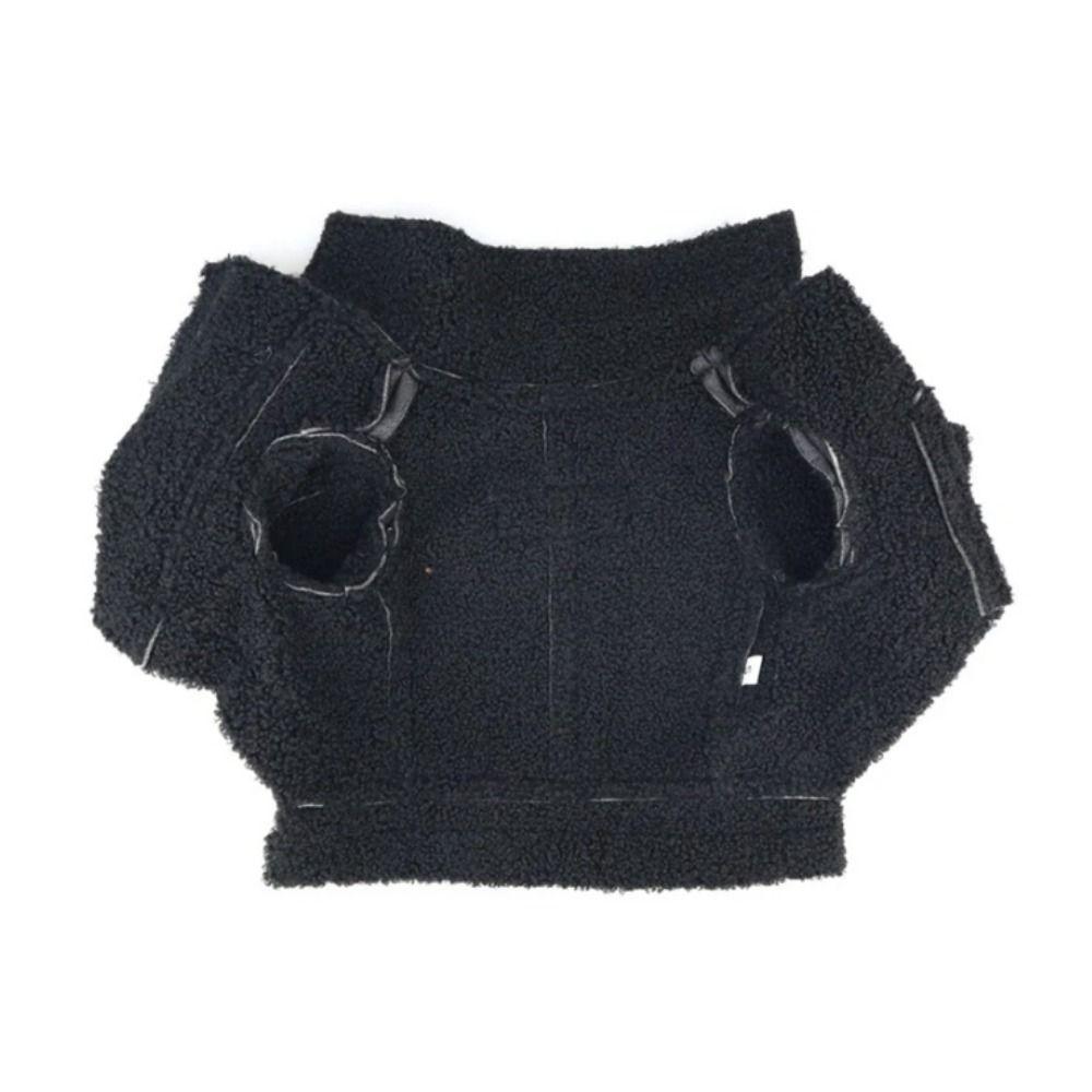 Fashion Thickened Dog Leather Jacket Coat Warm Windproof Dog Fur Jackets Velvet Winter Pet Clothes For Autumn/Winter