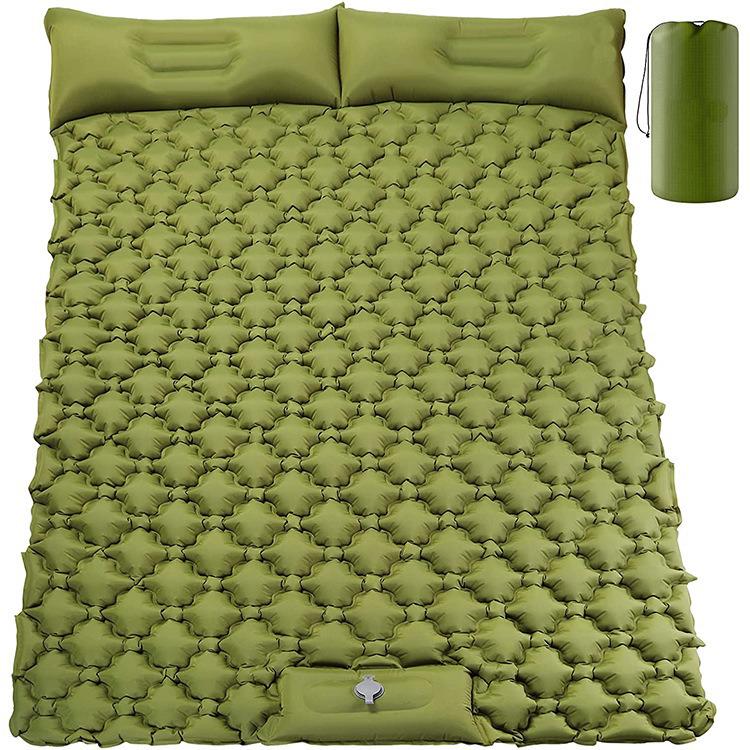 Double Inflatable Camping Mat: Portable, Moisture-Proof Air Mattress for Outdoor Adventures and Beach