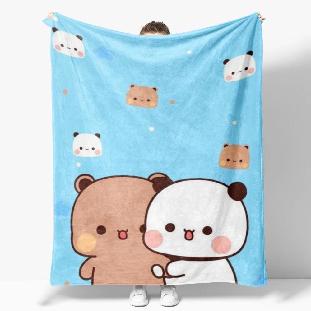 Cartoon Print Bubu Dudu Flannel Throw Blanket Series Kids Blankets Sofa Decoration Bear and Pa blankets Cozy Soft
