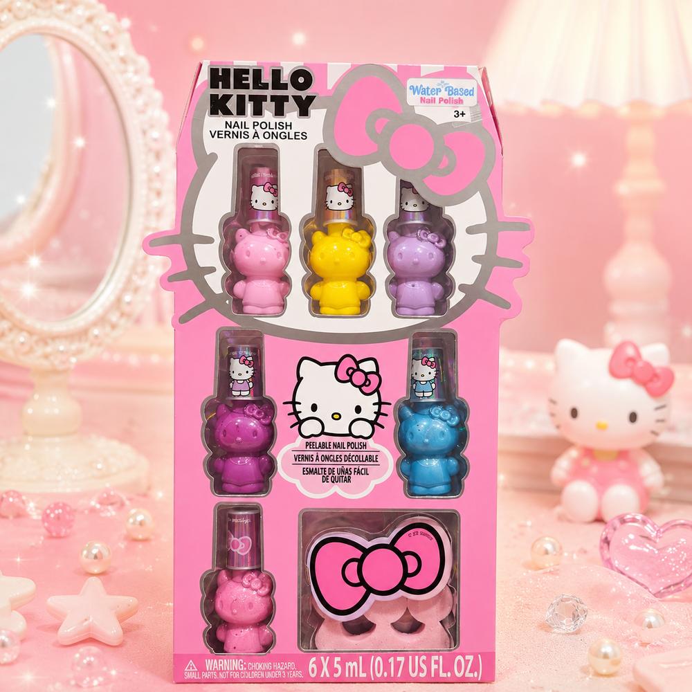 Hello Kitty Water-based Nail Polish 8-Piece Set Children's Day Gift Kids' Nail Polish Kids Nail 8-Piece Set